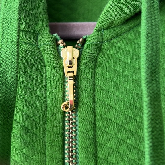 Juicy Couture zip up waffle Lime Green Hoodie - Picture 4 of 6